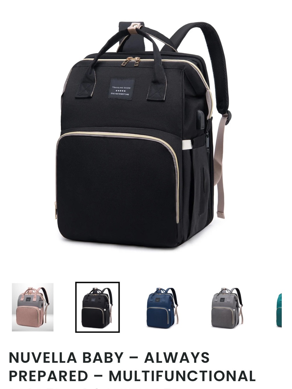 BNWT Diaper bag that transform into foldable portable bed